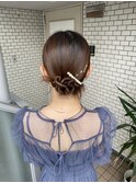 カチモリ　韓国ヘア　タイトアレンジ　参列ヘア