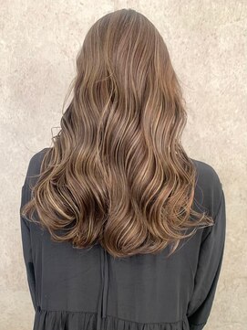 リムレスバイサンク 万代 新潟駅(LIMLESS by cinq) ミルクティーベージュダブルカラーグレージュカラーハイライト