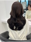 10758髪質改善ワンホンヘアグレージュ韓国風巻きレイヤーカット