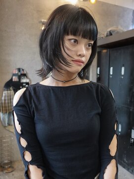 ペイププロドアイコン 博多(Peyp prod ICON) ミディアム/レイヤーカット/ワイドバング/ハッシュボブKAREN/