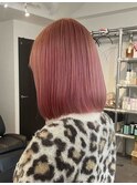 ピンク×ボブ