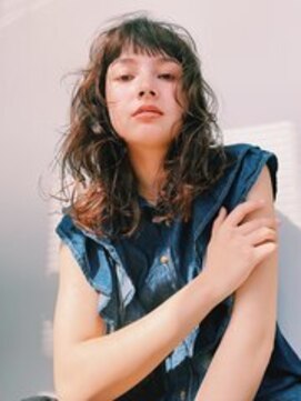 レジュアル(RESSUAL) レイヤーカットアッシュブラウンデジタルパーマ