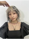 似合わせデザインホワイトブロンド×ブラック