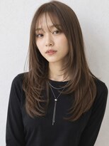ミロア 薬院(miroa) ブラウンカラー 髪質改善 ロングレイヤー 顔周りカット