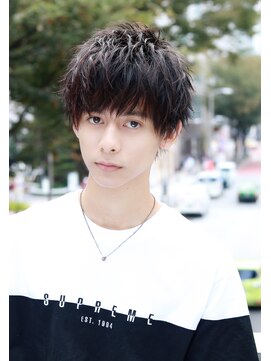 ネイビー(NAVY) 黒髪ショート 爽やか 校則クリア 成人式◎