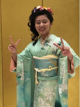 浴衣・訪問着・振袖・袴など何でもOK!ヘアメイク&ネイル◎★ご希望の方はお電話ください!時間外応相談★