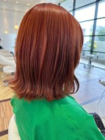 イーストハムアネーロ(EAST HAM anello)&nbsp;デザインカラー/オレンジ/艶髪/ボブ