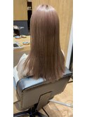 ダブルカラー ピンクベージュケアブリーチハイトーン 髪質改善