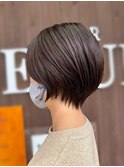 【ショートボブ】モンブランブラウン