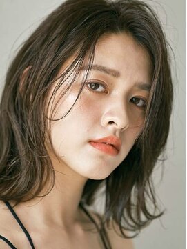 ニュイ 高槻 阪急茨木店(nui) 黒髪ボブルフネビージュ小顔ワンレンスペインカール