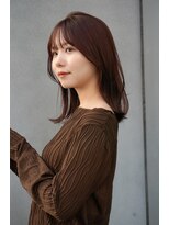 ガーデン ミサト 三郷中央(garden misato) 柔らかい外ハネくびれミディ×レイヤーカット×艶ブラウンカラー