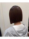 ぱつっとボブ×ストレート