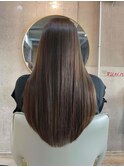 美髪のススメ髪質改善切りっぱなしボブピンクブラウン