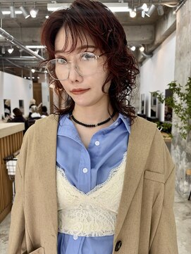 カシェル(cashel kishaba) オレンジ×ウルフパーマ