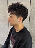メンズショートツイストスパイラルパーマニュアンスパーマ群馬