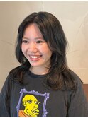 くびれヘア/アプリコットオレンジ/夏のヘアアレンジ/宜野湾