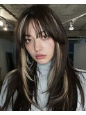 顔周り/レイヤーカット/ブリーチなし/韓国レイヤー/前髪カット