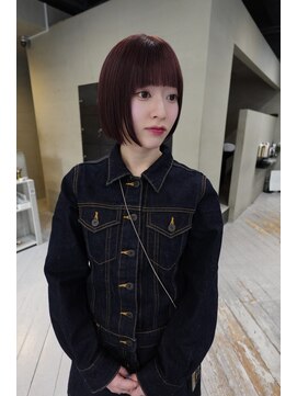 ヘアー アイス ルーチェ(HAIR ICI LUCE) ミニボブ/カシスカラー/ピンクブラウン/大野