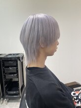 サロウィン 大宮Crest店(SALOWIN) メンズブリーチ ホワイトカラー ウルフカット
