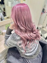 色素薄めの透け感ピンク色素薄めピンクでふんわり柔らか透明感◎[池袋駅/髪質改善/縮毛矯正/ブリーチ]