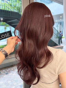 クム(kumu) ◎ブリーチなし暖色カラーで透明感！大人可愛いピンクブラウン