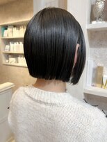 キャアリー(Caary)&nbsp;福山美容室Caaryミニボブ切りっぱなしボブ艶髪10代20代30代