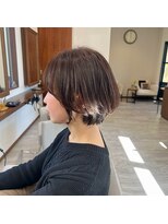アミーヘアルーム(amie hair room)&nbsp;水素カラー×ショートボブ