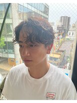 ビハインドザカーテン(BEHIND THE CURTAIN)&nbsp;ハイライトパーマ×メンズツーブロックパーマ×レイヤーショート