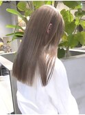 ミルクティーベージュダブルカラーハイトーンレイヤーカット韓国