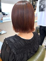 ノッポサン(Noppo3)&nbsp;レッドブラウン ダブルカラー 外ハネボブ 髪質改善 ツヤ髪