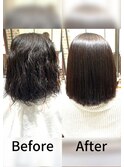 《頑固なくせ毛や・うねりも解消♪》縮毛矯正×ショート