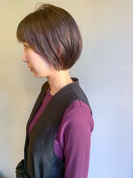 ブルー(BLUE) #BLUE まるみボブショート