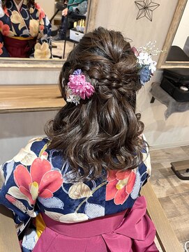 マロウ(marou) 編み込みハーフアップ