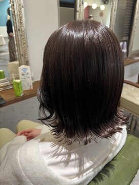 ムーン(moon) #ロングヘア #グレージュカラー #ボブウルフ#ココアベージュ