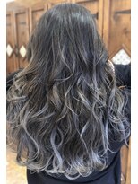 ポット バイ クレドガーデン 大宮東口店(pote by CRED GARDEN)&nbsp;外国人風バレイヤージュ/アッシュベージュ系カラーハイライトv