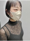 20代30代40代前下がりストレート大人ボブリップライン