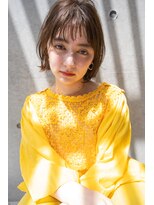 レゴ(REGO)&nbsp;外ハネボブ#グレージュカラーシルキーベージュ斜めバング