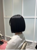髪質改善ストレートぱっつんボブ