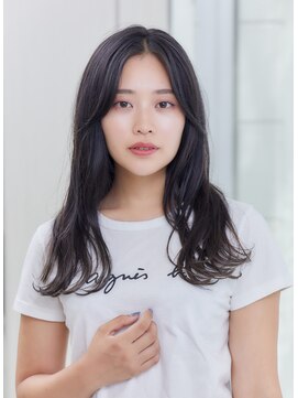 ミチオ ノザワ ヘアサロン ギンザ(Michio Nozawa HAIR SALON Ginza) コテ巻き風デジタルパーマでふんわりカール★アッシュブラック★