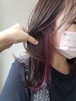 ピフデザイン(pifdesign) 透明感のあるカラーにピンクのインナーカラー