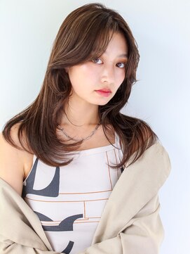 ヘアサロン ガリカ 表参道(hair salon Gallica) 色っぽ大人レイヤーロング/透明感艶髪オリーブカラー