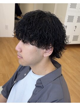 ビカム 名駅(become) 波巻きウルフ ミニウルフ ツーブロック ミニウルフ メンズ