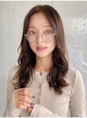 小顔 フェミニンロング メルティーカラー 似合わせカット"