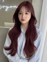 ソヨン 金山店(SOYON)&nbsp;似合わせカット/波巻き/ロングヘア/レイヤーカット/ピンクカラー