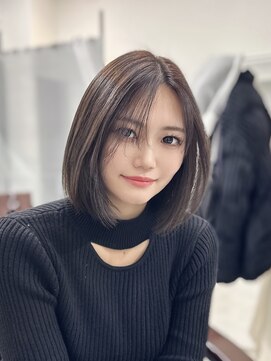 ロムーク 表参道(LOMKH) 春先取りメルティカラー+収まる韓国ボブを似合わせカット