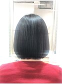 30代40代50代/シンプルボブ/内巻きボブ/黒髪スタイル