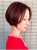チェリーピンク★大人かわいいショートボブ★【坂田のぞみ】