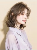 ☆オリーブグレーココアベージュ小顔クラゲヘアー/黒髪/髪質改善