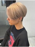 メンズショートホワイトベージュ