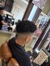 ショートアフロ＋メンズカット